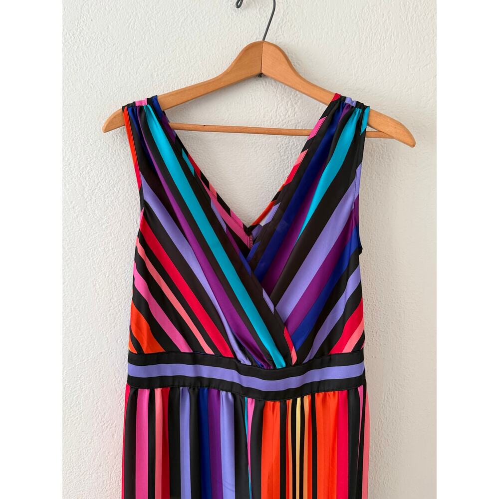 Women's Worthington Striped Summer Flowy Maxi Dress Size 10 - Picture 9 of 10